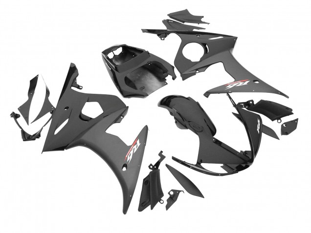 2006-2009 Glossy Black Matte Black Yamaha YZF R6S Motorcycle Fairings