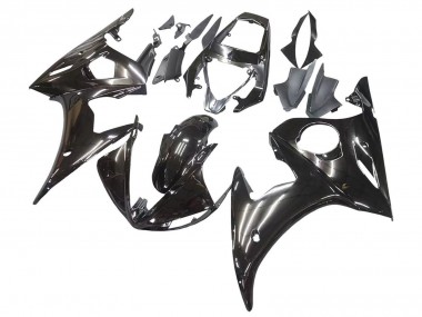 2003-2004 Glossy Black Yamaha YZF R6 Motorcycle Fairings