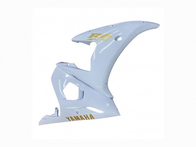 2005 White Gold Yamaha YZF 600 R6 Motorcycle Fairings