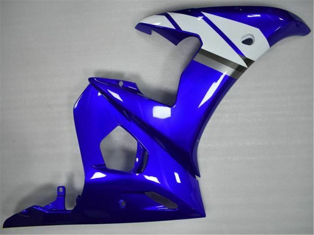 2005 Blue White Yamaha YZF 600 R6 Motorcycle Fairings