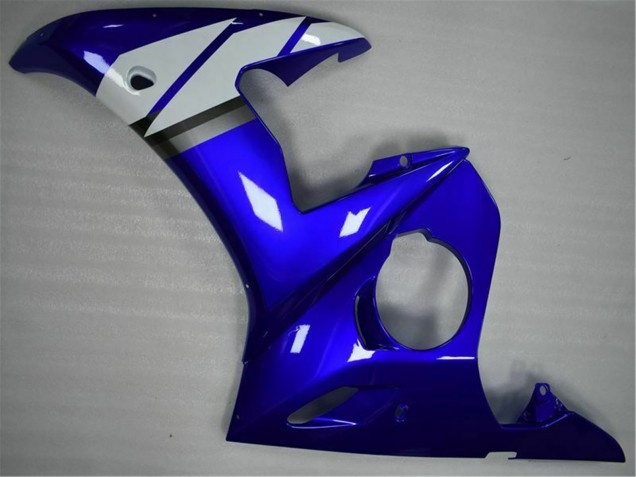 2005 Blue White Yamaha YZF 600 R6 Motorcycle Fairings