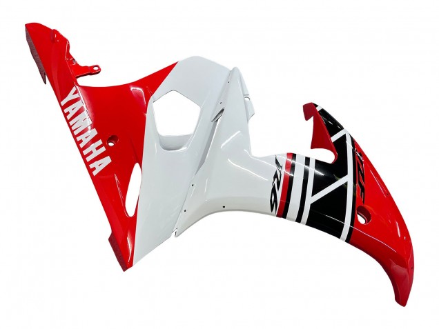 2005 White Red Glossy Black Yamaha YZF 600 R6 Motorcycle Fairings