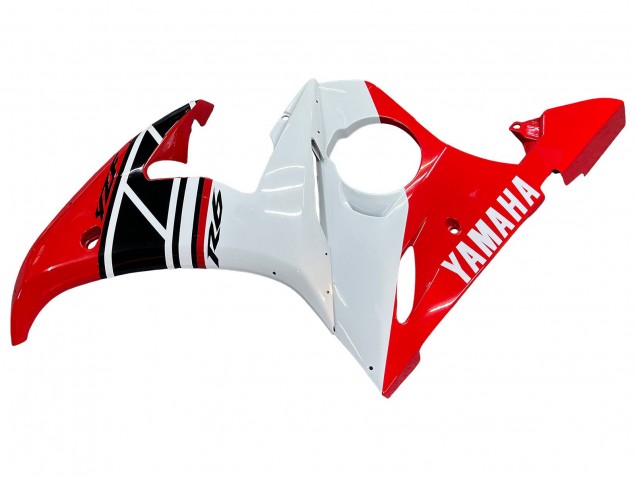 2005 White Red Glossy Black Yamaha YZF 600 R6 Motorcycle Fairings