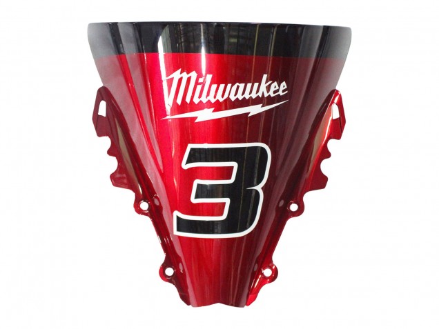 2006-2007 White Red Black Green Monster Milwaukee Yamaha YZF 600 R6 Motorcycle Fairings