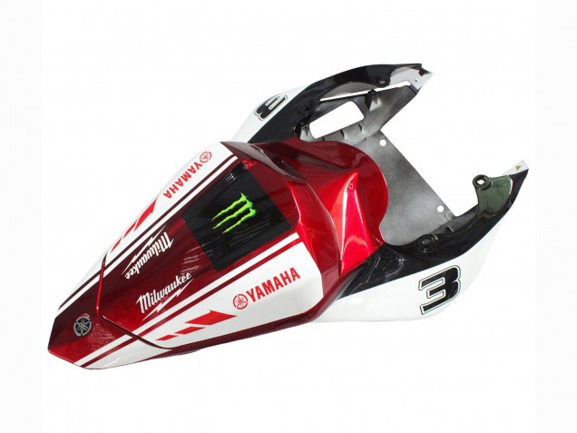 2006-2007 White Red Black Green Monster Milwaukee Yamaha YZF 600 R6 Motorcycle Fairings