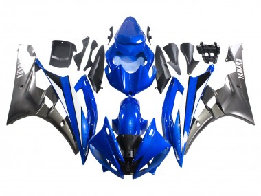 2006-2007 Blue White Glossy Black Yamaha YZF 600 R6 Motorcycle Fairings