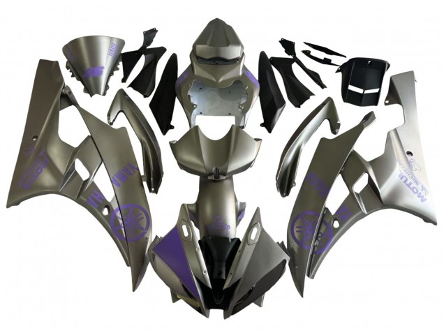 2006-2007 Grey Purple Motul Yamaha YZF 600 R6 Motorcycle Fairings