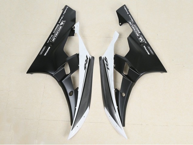 2006-2007 Glossy Black Matte Black White Motul Michelin Yamaha YZF 600 R6 Motorcycle Fairings