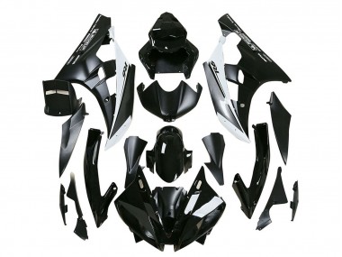 2006-2007 Glossy Black Matte Black White Motul Michelin Yamaha YZF 600 R6 Motorcycle Fairings