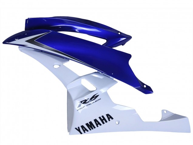 2006-2007 White Blue Black Yamaha YZF 600 R6 Motorcycle Fairings