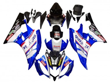 2006-2007 White Blue Black Fimer Volvo Yamalube Sterilgarda Yamaha YZF 600 R6 Motorcycle Fairings