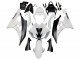 2006-2007 White Matte Black Yamaha YZF 600 R6 Motorcycle Fairings