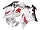 2006-2007 White Red Black Motul Yamaha YZF 600 R6 Motorcycle Fairings