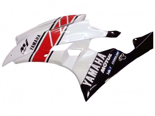 2006-2007 White Red Black Motul Yamaha YZF 600 R6 Motorcycle Fairings