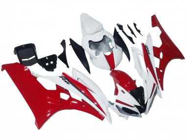 2006-2007 White Red Yamaha YZF 600 R6 Motorcycle Fairings
