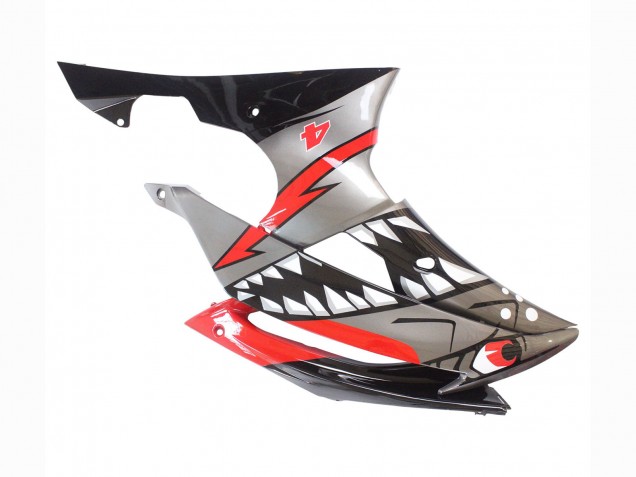 2008-2016 Silver Black Red Shark 4 Yamaha YZF 600 R6 Motorcycle Fairings