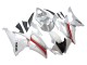 2008-2016 White Red Yamaha YZF 600 R6 Motorcycle Fairings