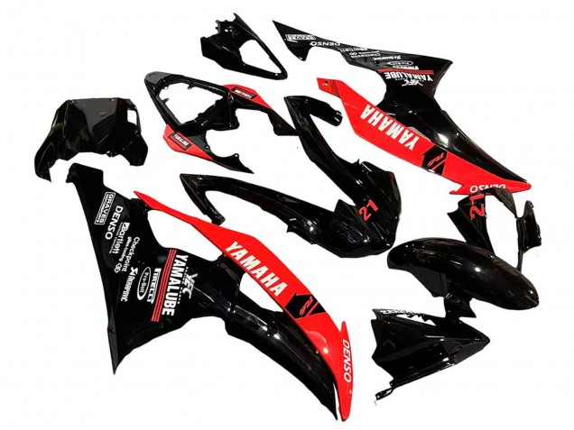 2008-2016 Red Glossy Black DENSO Yamalube 21 Yamaha YZF 600 R6 Motorcycle Fairings