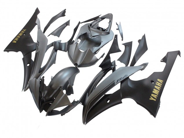 2008-2016 Grey Matte Black Gold Decals Yamaha YZF 600 R6 Motorcycle Fairings
