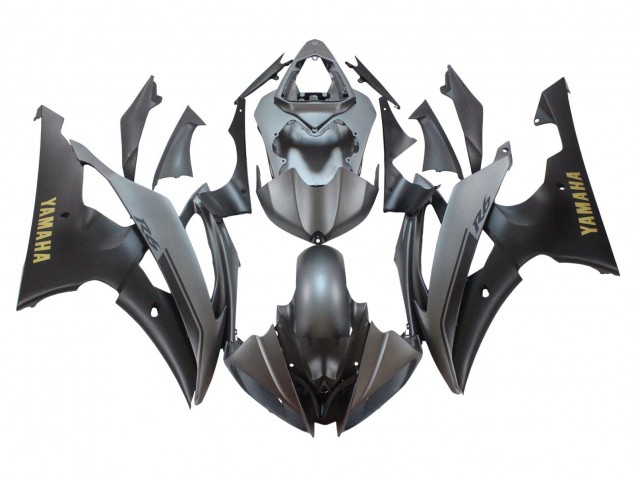 2008-2016 Grey Matte Black Gold Decals Yamaha YZF 600 R6 Motorcycle Fairings