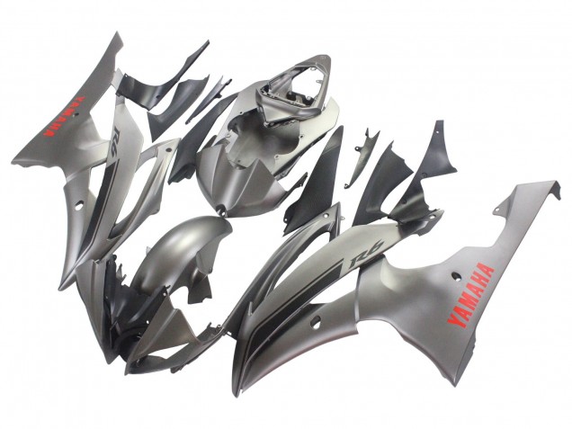 2008-2016 Matte Grey Red Decals Yamaha YZF 600 R6 Motorcycle Fairings