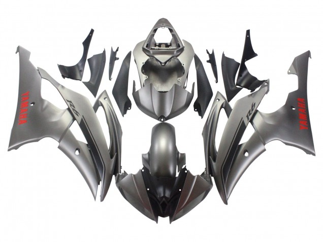 2008-2016 Matte Grey Red Decals Yamaha YZF 600 R6 Motorcycle Fairings