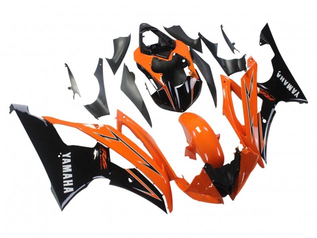 2008-2016 Orange Black Yamaha YZF 600 R6 Motorcycle Fairings