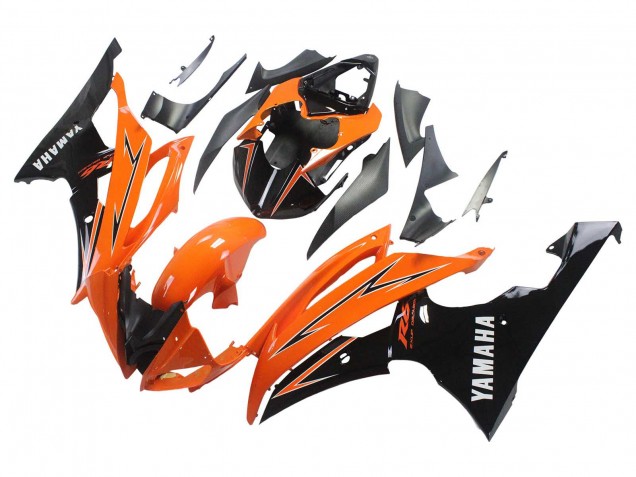 2008-2016 Orange Black Yamaha YZF 600 R6 Motorcycle Fairings