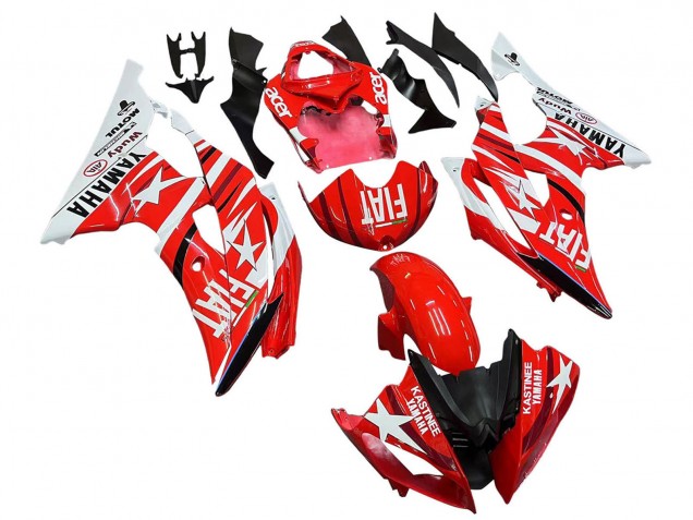 2008-2016 White Red Black Fiat Acer Yamaha YZF 600 R6 Motorcycle Fairings