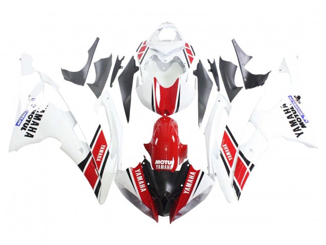 2008-2016 White Red Black Motul Michelin Yamaha YZF 600 R6 Motorcycle Fairings