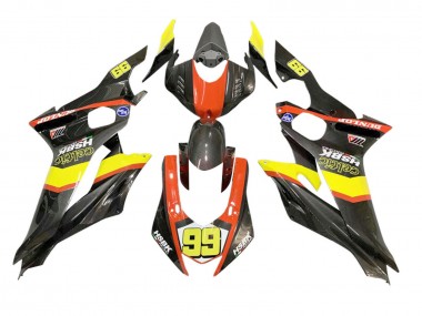 2008-2016 Yellow Orange Black Carbon Fiber Style Yamaha YZF 600 R6 Motorcycle Fairings