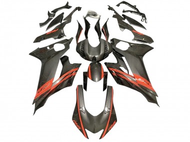 2017-2023 Red Black Carbon Fiber Style Yamaha YZF 600 R6 Motorcycle Fairings