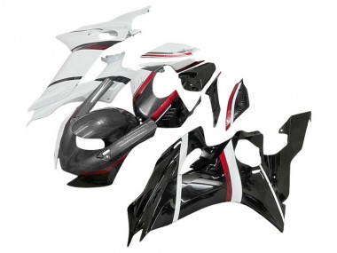 2017-2023 White Red Glossy Black Carbon Fiber Style Yamaha YZF 600 R6 Motorcycle Fairings