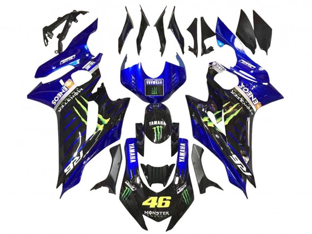 2017-2023 Blue Glossy Black Green Monster ENEOS Yamalube Yamaha YZF 600 R6 Motorcycle Fairings