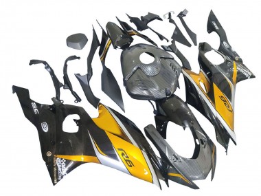 2017-2023 Gold Black Carbon Fiber Yamaha YZF 600 R6 Motorcycle Fairings