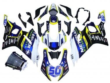 2017-2023 White Yellow Blue Yamaha YZF 600 R6 Motorcycle Fairings