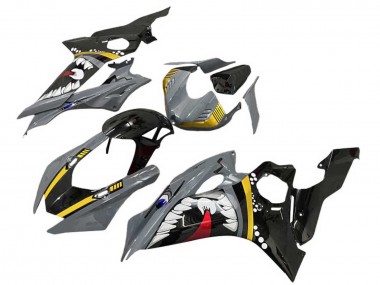 2017-2023 Grey Yellow Glossy Black Shark Yamaha YZF 600 R6 Motorcycle Fairings
