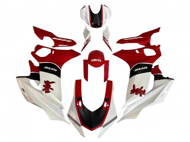 2017-2023 White Red Black Yamaha YZF 600 R6 Motorcycle Fairing
