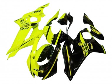 2017-2023 Neon Yellow Glossy Black Split Yamaha YZF 600 R6 Motorcycle Fairings