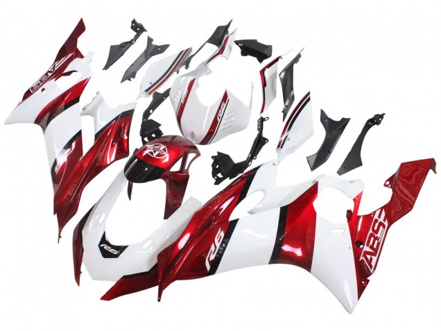 2017-2023 White Red Black Yamaha YZF 600 R6 Motorcycle Fairings