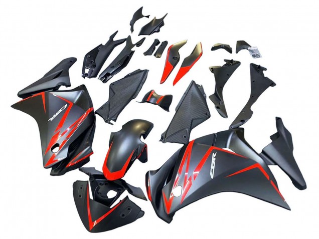 2011-2015 Matte Black Red Stripe Honda CBR250RR Motorcycle Fairings