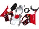 2000-2006 Silver Red Black Stripe Racing Honda VTR1000 Motorcycle Fairings