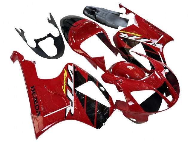 2000-2006 Red Black Stripe Racing Honda VTR1000 Motorcycle Fairings