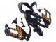 1997-2005 Glossy Black Gold Honda VTR1000F Motorcycle Fairings