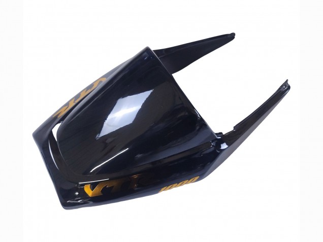 1997-2005 Glossy Black Gold Honda VTR1000F Motorcycle Fairings