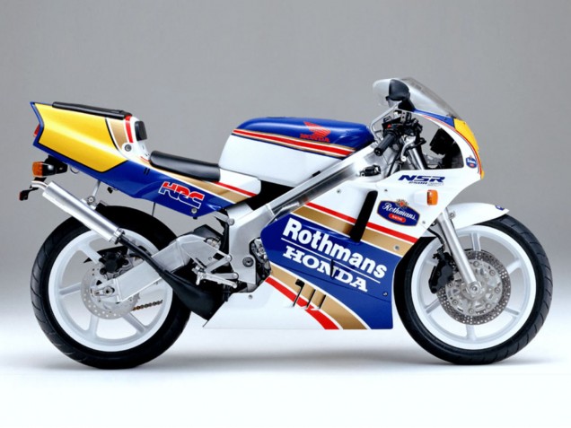 1997-2005 White Blue Gold Rothmans Honda VTR1000F Motorcycle Fairings