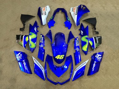 2010-2013 White Blue Yellow Monster Kawasaki Z1000 Motorcycle Fairings