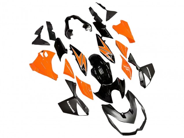 2010-2013 Orange Glossy Black Kawasaki Z1000 Motorcycle Fairings