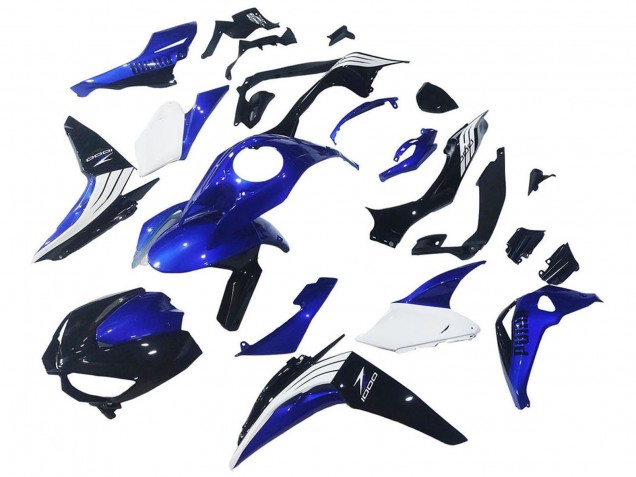 2014-2019 White Blue Black Kawasaki Z1000 Motorcycle Fairings