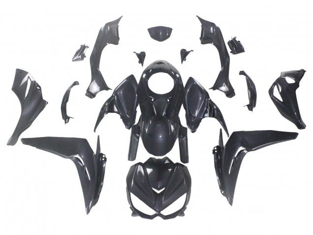 2014-2019 Black Carbon Fiber Kawasaki Z1000 Motorcycle Fairings